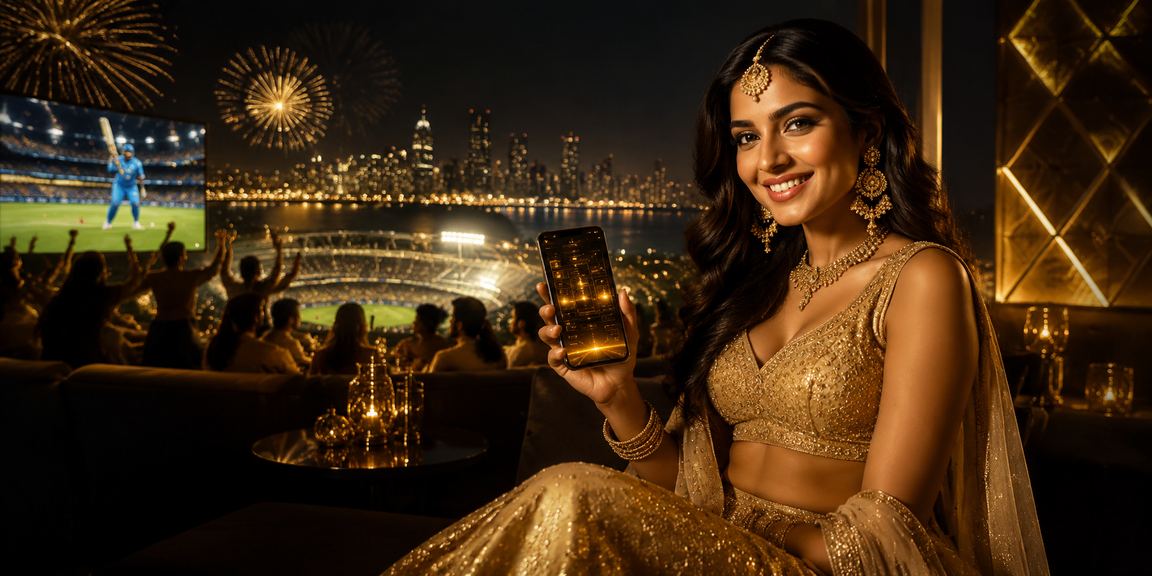 Indian woman using mobile UPI app for payments
