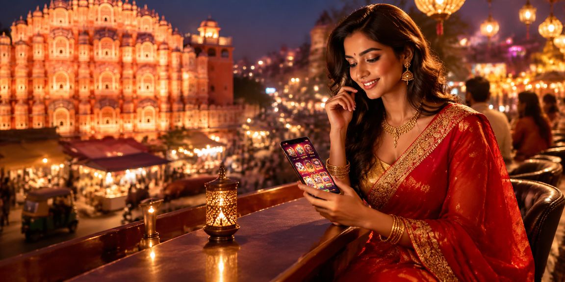 Player enjoying live casino games on mobile in Jaipur